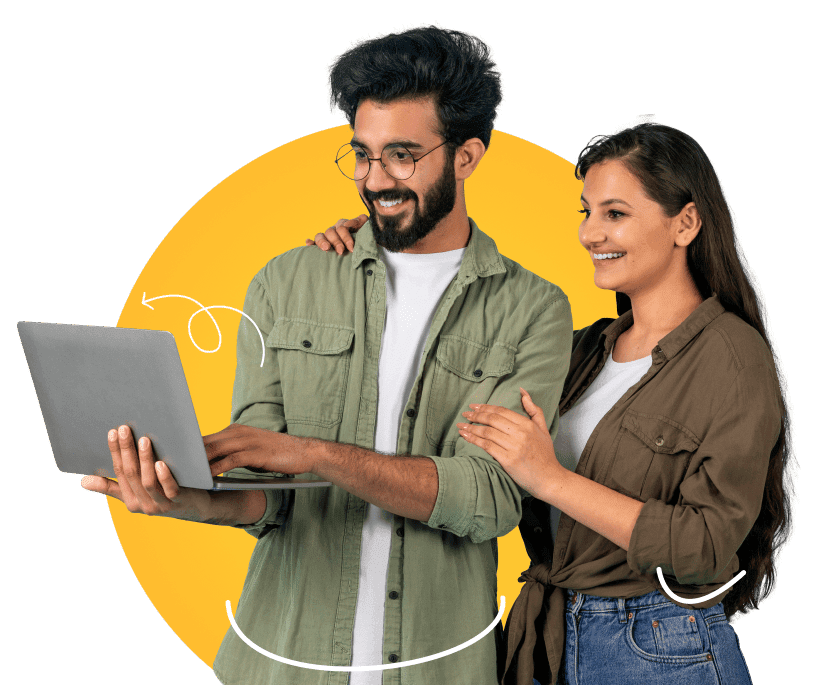 Students with laptop